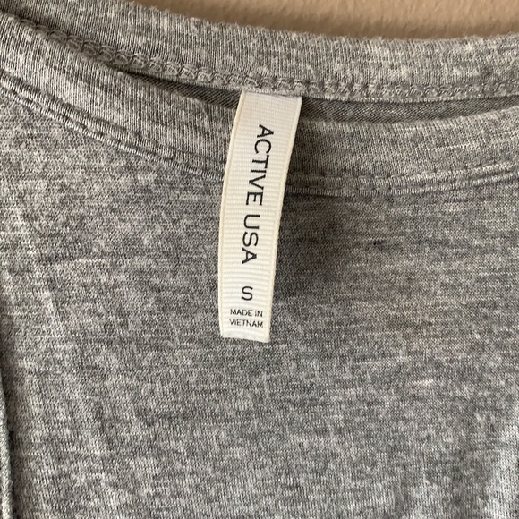 Gray Racerback Crop Top - Picture 3 of 4